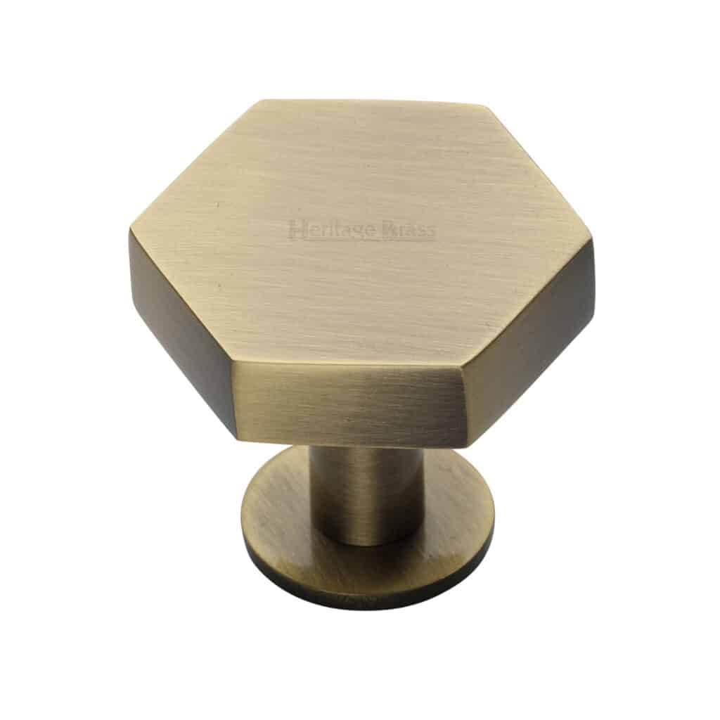 Heritage Brass Cabinet Knob Stepped T-Bar Design 45mm Polished Chrome finish 1