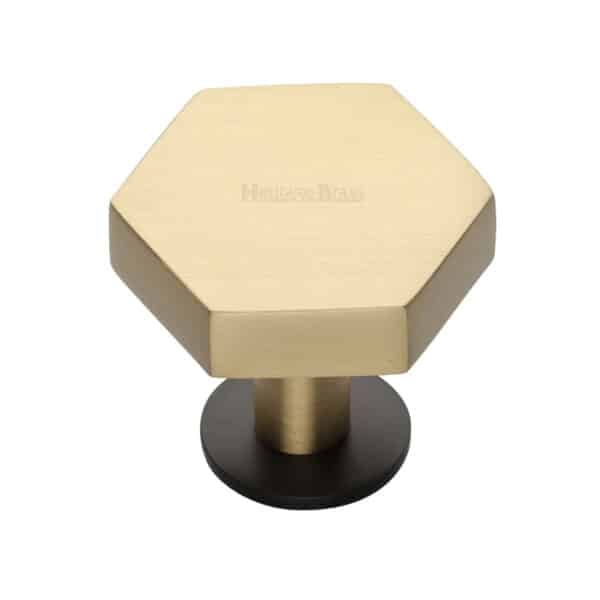 Heritage Brass Cabinet Knob Stepped T-Bar Design 45mm Polished Nickel finish 1