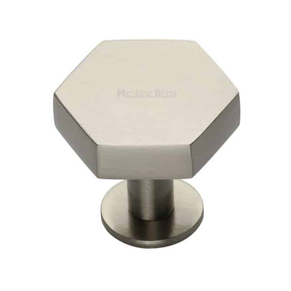 Heritage Brass Cabinet Knob Stepped T-Bar Design with Rose 45mm Polished Chrome finish 1