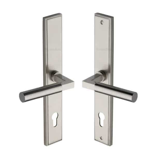 Project Hardware Door Handle Lever Lock Milton Design Satin Chrome Finish 1