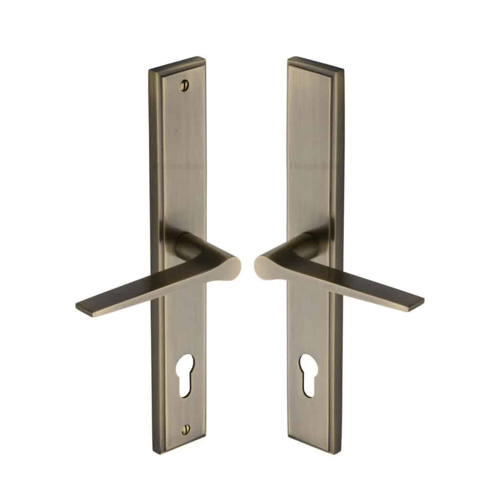 Project Hardware Door Handle for Bathroom Milton Design Satin Nickel Finish 1