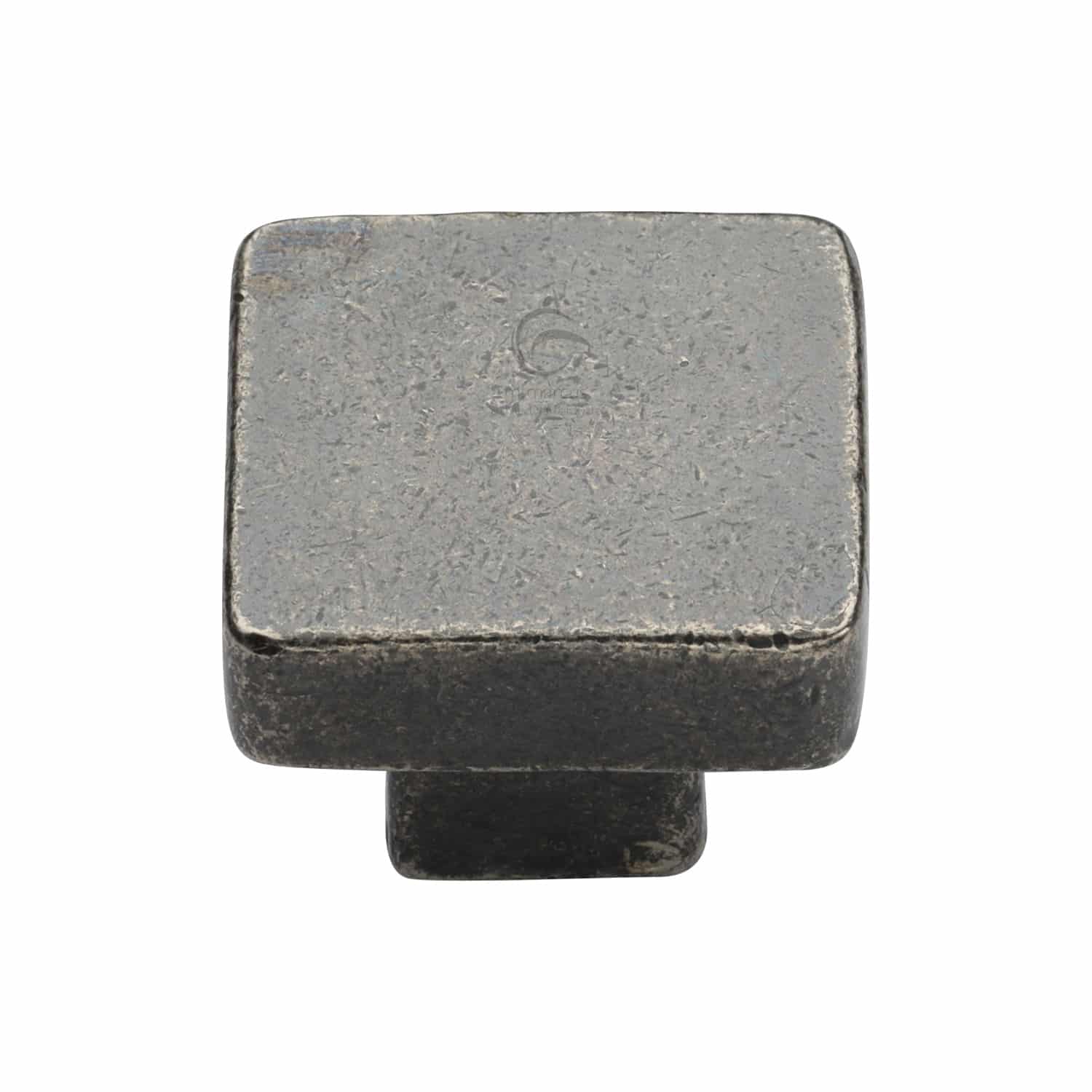 Rustic Pewter Cabinet Knob Square Design 32mm Handles At Heart   RPW3674 32 