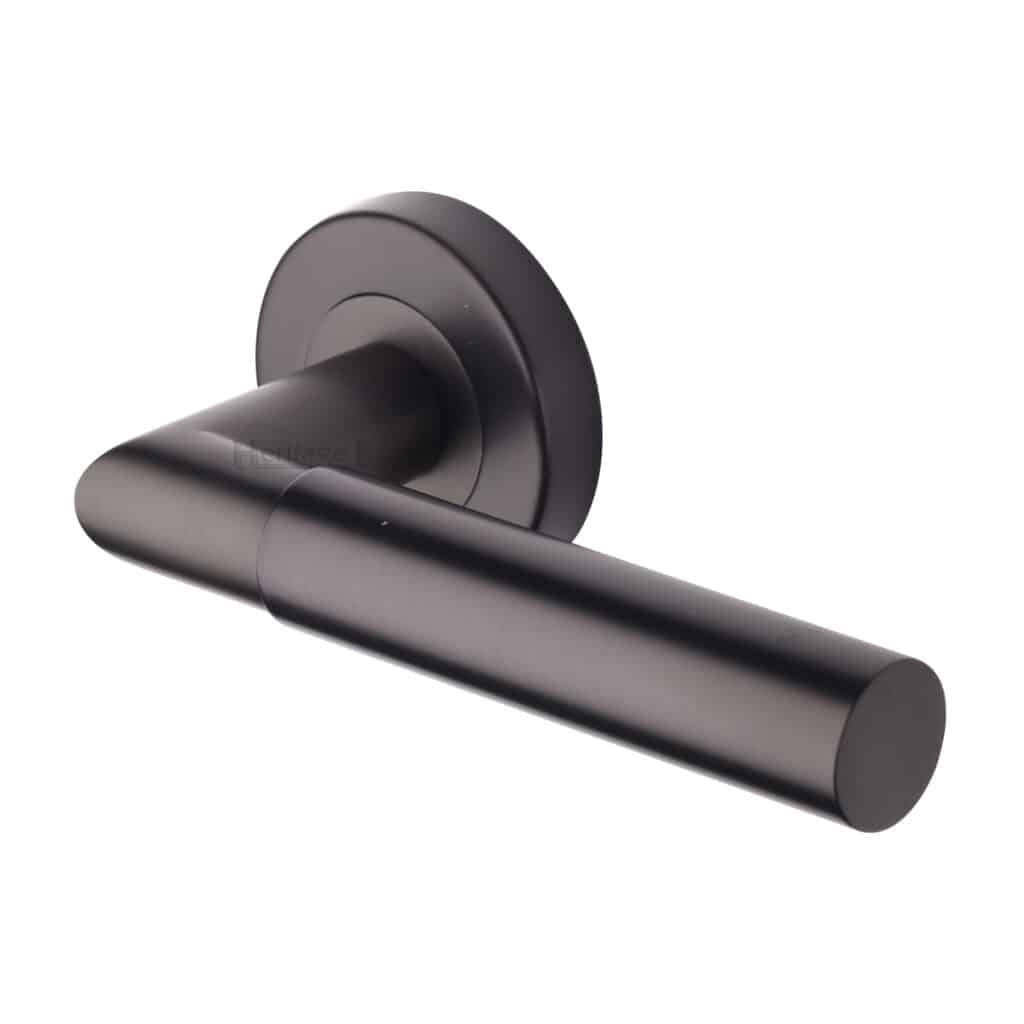 Heritage Brass Door Handle for Bathroom Sophia Design Satin Brass Finish 1