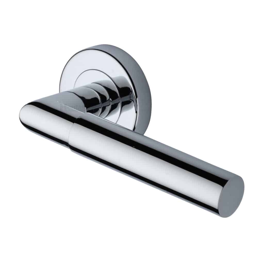 Heritage Brass Door Handle for Bathroom Sophia Design Satin Nickel Finish 1