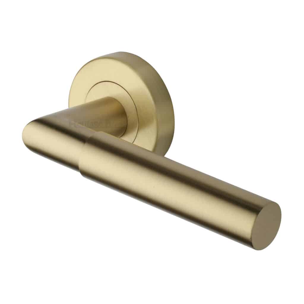 Heritage Brass Door Handle for Privacy Set Sophia Short Design Matt Bronze Finish 1