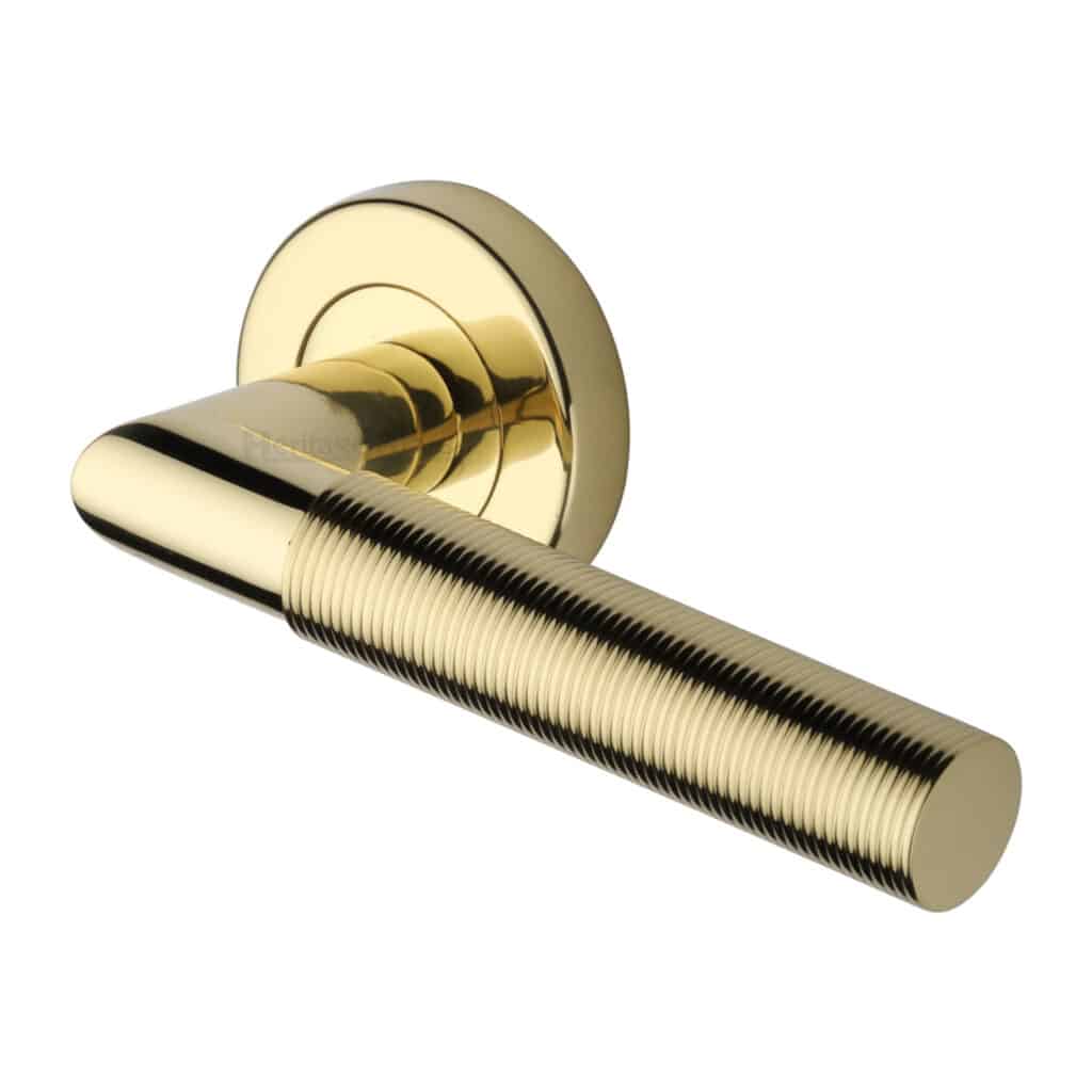 Heritage Brass Door Handle for Euro Profile Plate Sophia Design Satin Chrome Finish 1