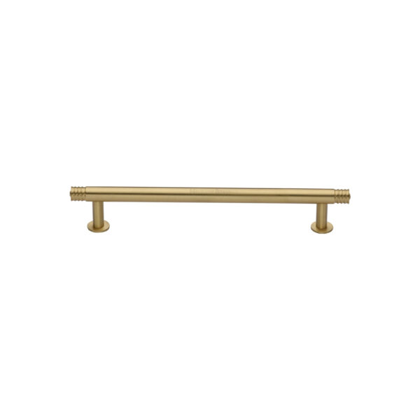 Heritage Brass Door Handle for Bathroom Windsor Design Satin Chrome Finish 1