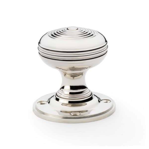 Alexander & Wilks - Hanover Hammered Cupboard Knob - Polished Nickel - 38mm 1