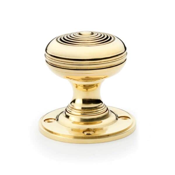 Alexander & Wilks - Hanover Hammered Cupboard Knob - Satin Brass - 38mm 1