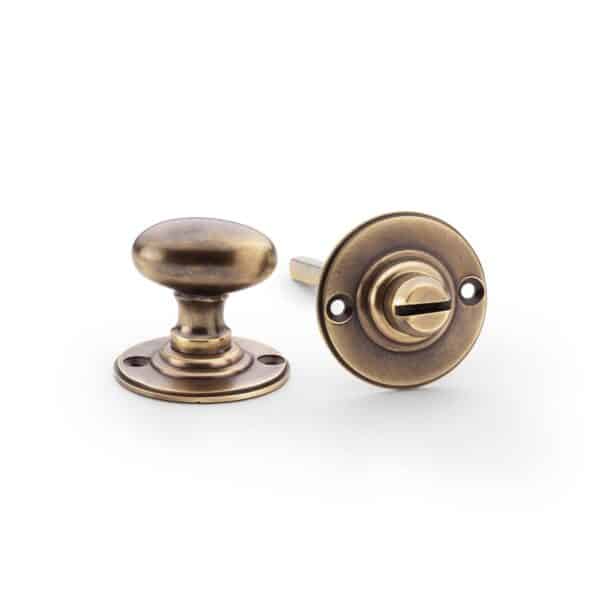 Alexander & Wilks - Romulus Soap Bar Cupboard Knob - Burnished Brass - 60mm 1