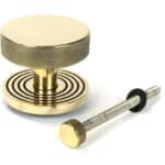Aged Brass Brompton Centre Door Knob (Beehive) 2