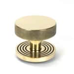 Aged Brass Brompton Centre Door Knob (Beehive) 1