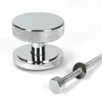 Polished Chrome Brompton Centre Door Knob (Art Deco) 2