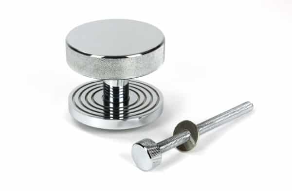 Polished Chrome Brompton Centre Door Knob (Beehive) 2