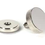 Polished Nickel Brompton Centre Door Knob (Art Deco) 3