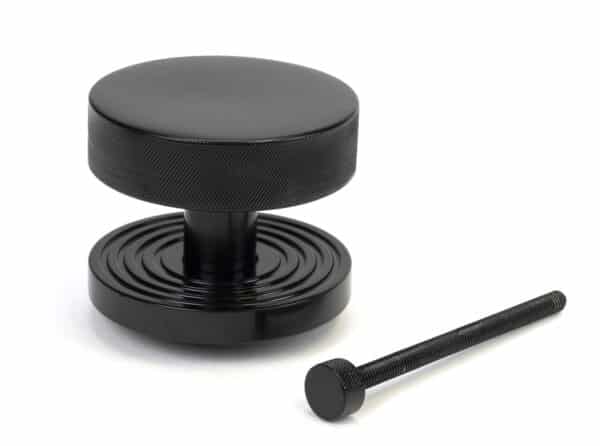 Black Brompton Centre Door Knob (Beehive) 2