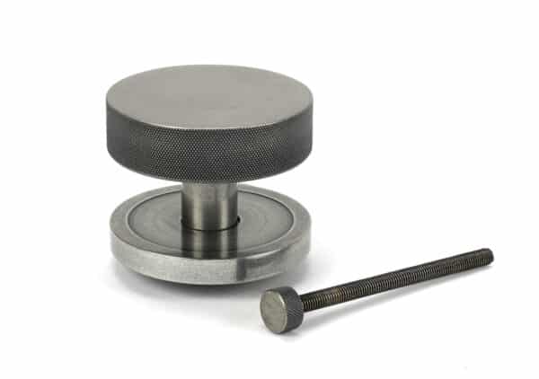 Pewter Brompton Centre Door Knob (Plain) 2