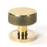 Aged Brass Brompton Mortice/Rim Knob Set (Plain) 2
