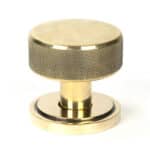 Aged Brass Brompton Mortice/Rim Knob Set (Art Deco) 2