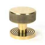 Aged Brass Brompton Mortice/Rim Knob Set (Beehive) 2