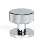 Polished Chrome Brompton Mortice/Rim Knob Set (Plain) 2