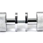 Polished Chrome Brompton Mortice/Rim Knob Set (Plain) 3
