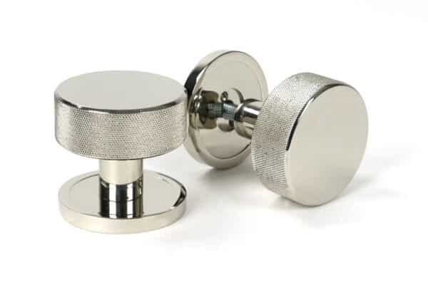 Polished Nickel Brompton Mortice/Rim Knob Set (Plain) 1