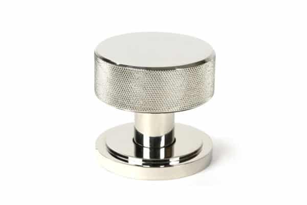 Polished Nickel Brompton Mortice/Rim Knob Set (Art Deco) 2