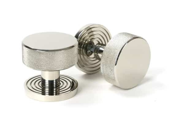 Polished Nickel Brompton Mortice/Rim Knob Set (Beehive) 1