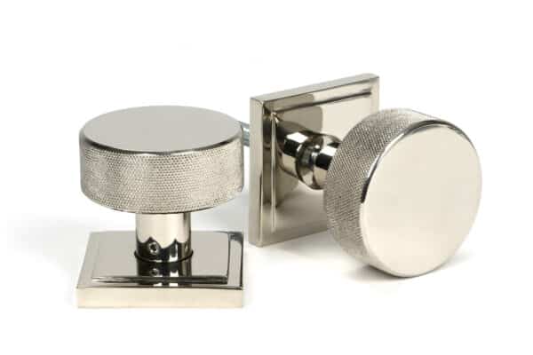 Polished Nickel Brompton Mortice/Rim Knob Set (Square) 1