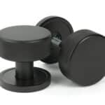 Aged Bronze Brompton Mortice/Rim Knob Set (Plain) 1