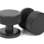 Aged Bronze Brompton Mortice/Rim Knob Set (Art Deco) 1