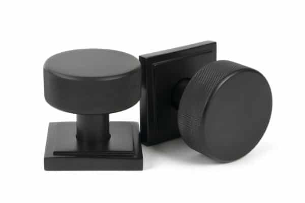 Aged Bronze Brompton Mortice/Rim Knob Set (Square) 1