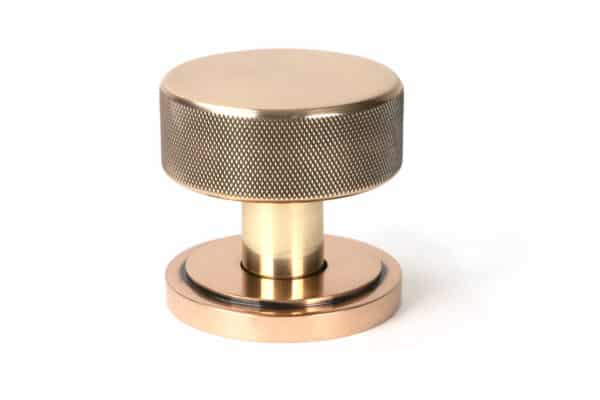 Polished Bronze Brompton Mortice/Rim Knob Set (Art Deco) 2