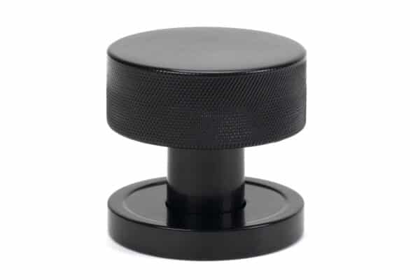 Black Brompton Mortice/Rim Knob Set (Plain) 2