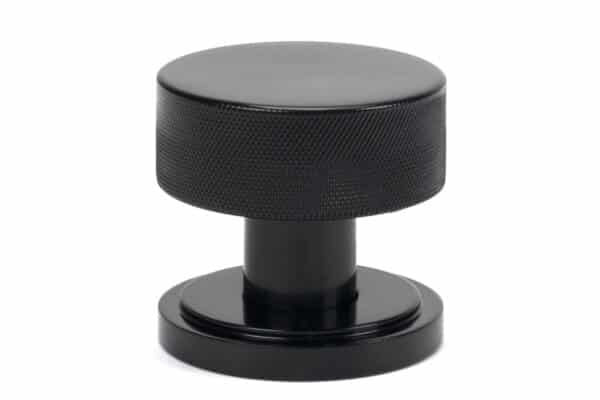 Black Brompton Mortice/Rim Knob Set (Art Deco) 2