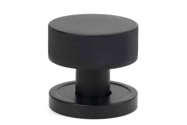 Matt Black Brompton Mortice/Rim Knob Set (Plain) 2