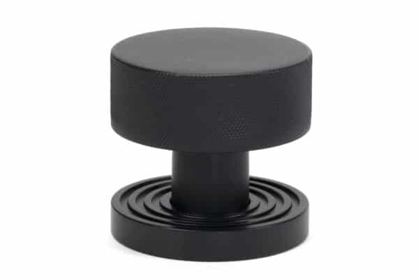 Matt Black Brompton Mortice/Rim Knob Set (Beehive) 2