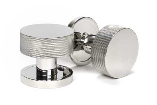 Polished Marine SS (316) Brompton Mortice/Rim Knob Set (Plain) 1