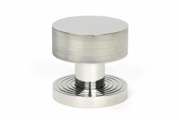 Polished Marine SS (316) Brompton Mortice/Rim Knob Set (Beehive) 2