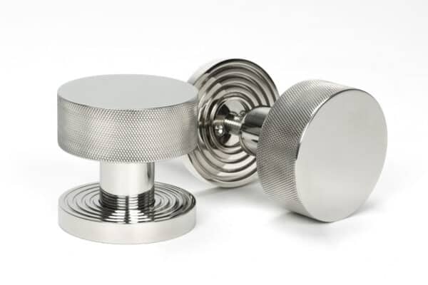 Polished Marine SS (316) Brompton Mortice/Rim Knob Set (Beehive) 1