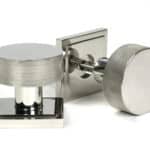 Polished Marine SS (316) Brompton Mortice/Rim Knob Set (Square) 1