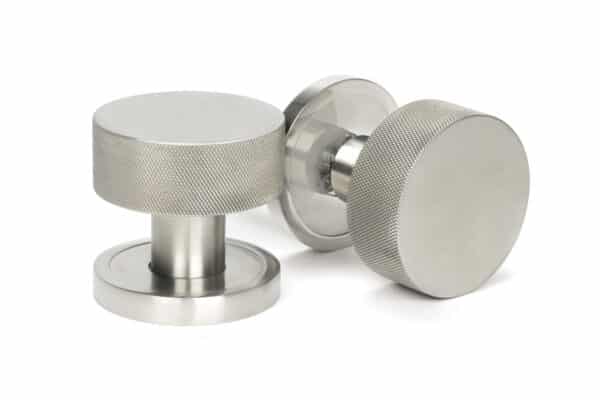 Satin Marine SS (316) Brompton Mortice/Rim Knob Set (Plain) 1