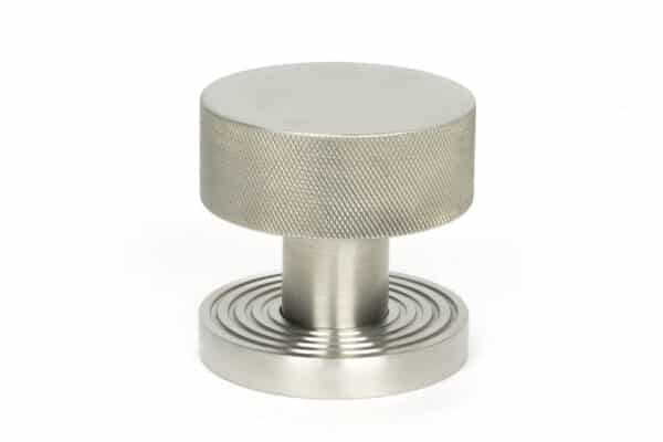 Satin Marine SS (316) Brompton Mortice/Rim Knob Set (Beehive) 2