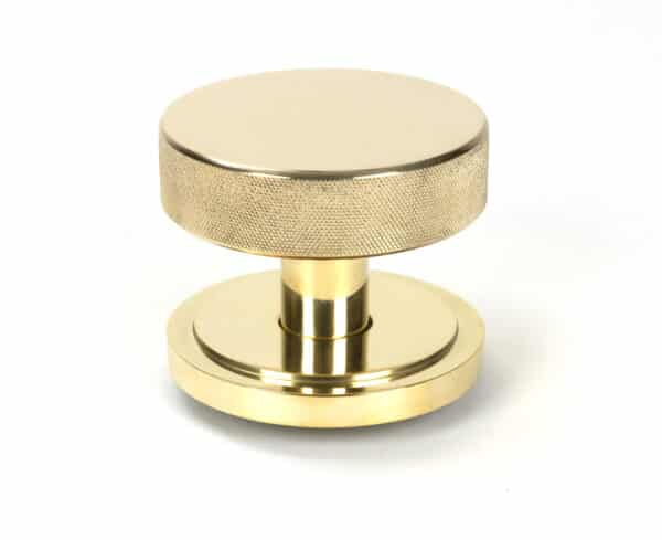 Polished Brass Brompton Centre Door Knob (Art Deco) 1