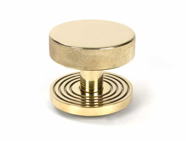 Polished Brass Brompton Centre Door Knob (Beehive) 1