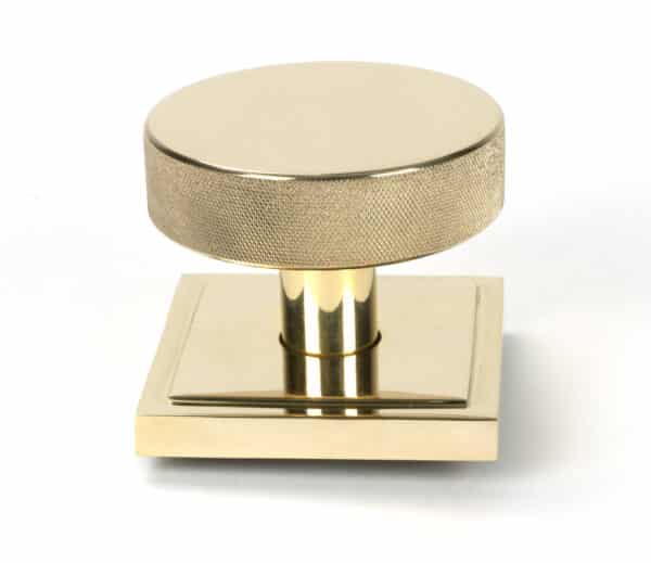 Polished Brass Brompton Centre Door Knob (Square) 1