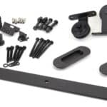 100kg Black (Top Mount) Sliding Door Hardware Kit (2m Track) 1