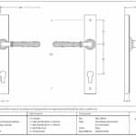 Black Hammered Newbury Slimline Espag. Lock Set 3