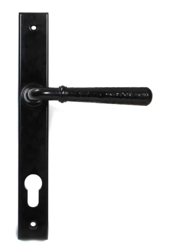 Black Hammered Newbury Slimline Espag. Lock Set 1